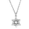 Collana Ciondolo Nodo Celtico Triquetra Stella di Davide Pendente Gioielli Vintage Boho Catena 43cm