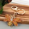 Rhinestone Bee Keychain Bling Bee Car Key Ring Holder Backpack Purse Handbag Charm Christmas Birthday Gifts for Her