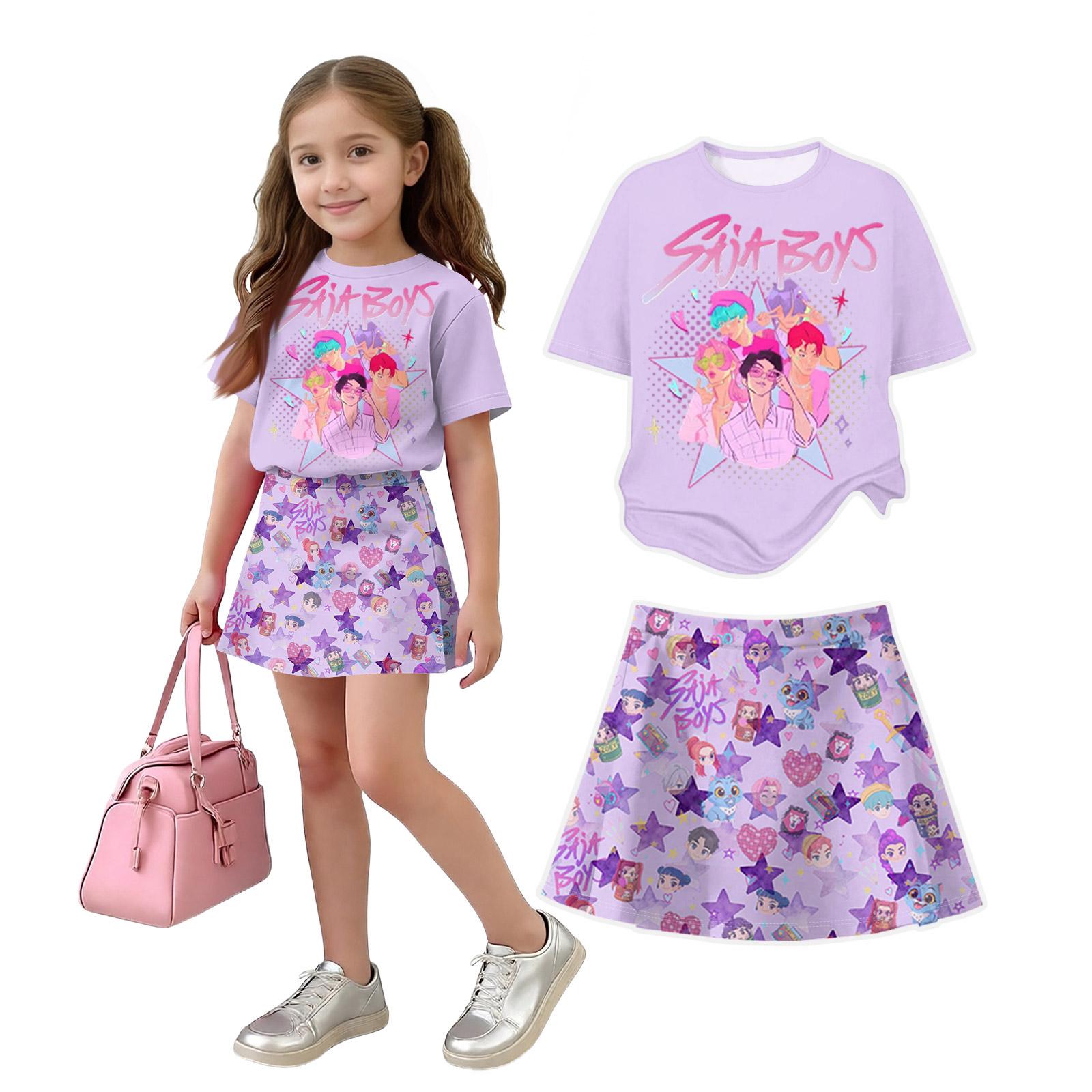 

Infant Newborn Baby Girls Boys Loose Print T-shirt+Pants Print Outfits Set 110