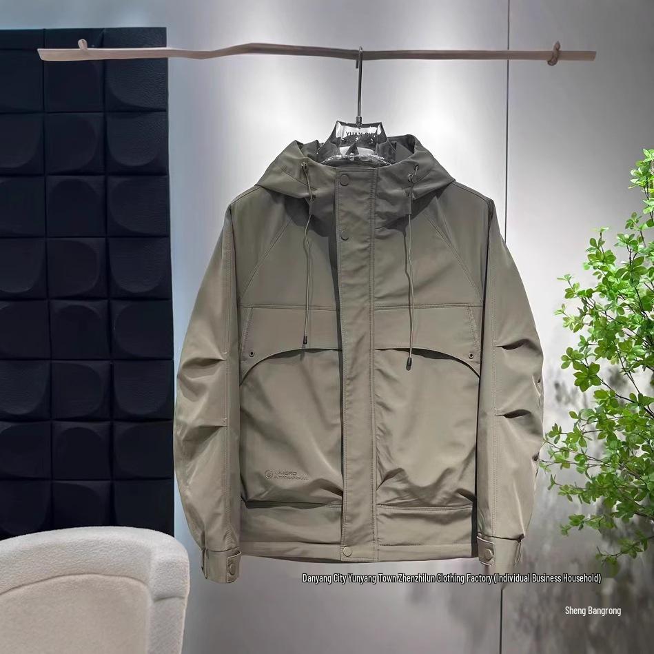 2024 Men's Fashionable Windproof Hooded Cotton Jacket – Thick, Loose, and Stylish for Autumn/Winter