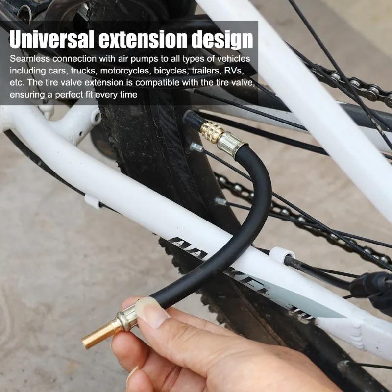 1 Stück Schlauch Zwillingsrad LKW Van Bus Ventilschäfte Verlängerungen Schlauchadapter Flexibel Gummi Reifenventil Aufblasbar Gummi 10/15/21cm