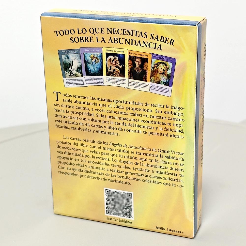 Angels of Abundance Oracle Deck Spanish Edition 44 Pcs Oracle Cards 10.4*7.3cm