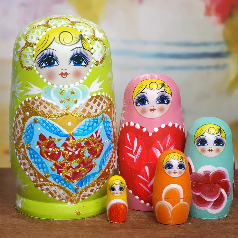 10-Layer Russian Nesting Doll - Creative Wooden Toy & Birthday Gift for Kids, Craft Figurine & Travel Souvenir.