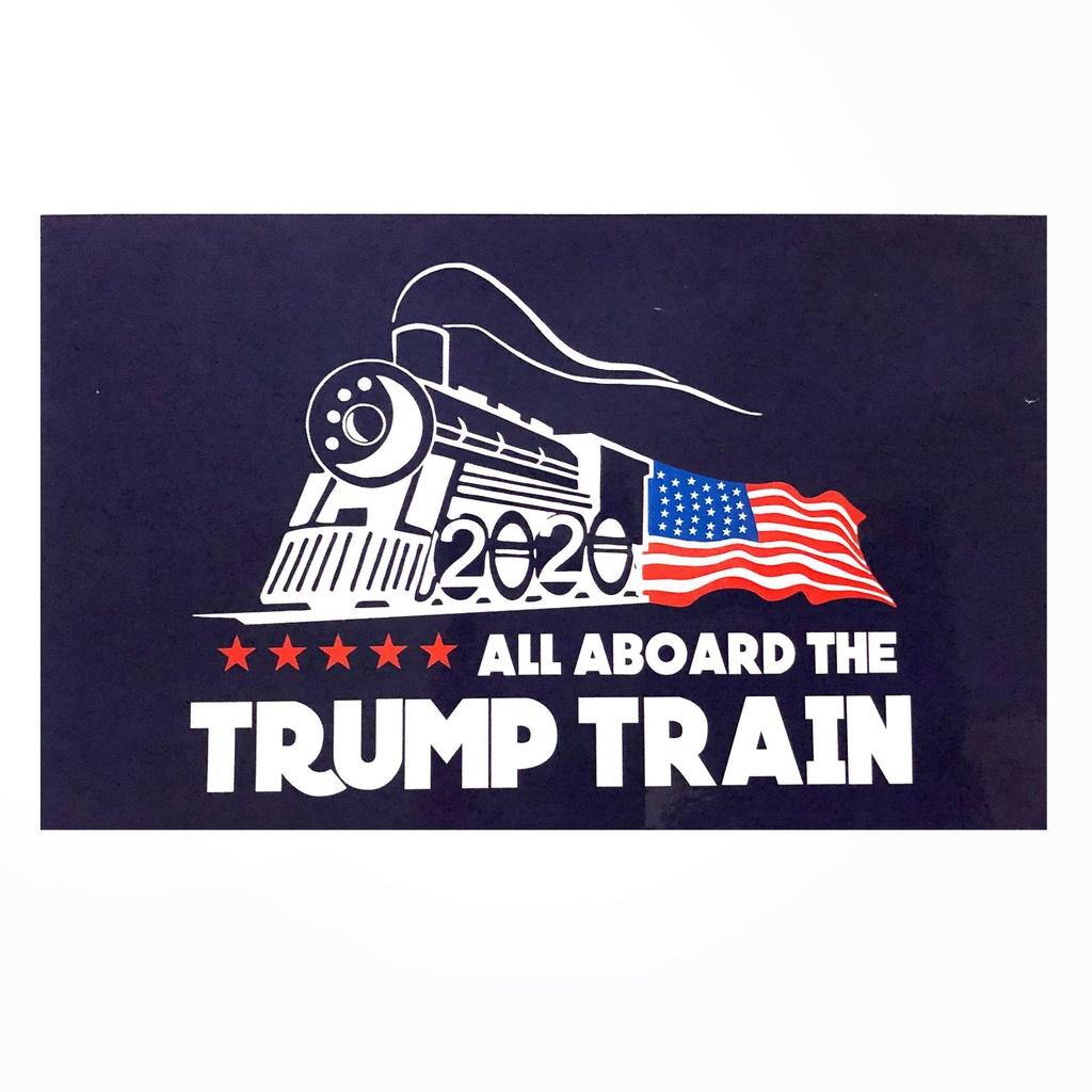 Trump Donald 10 Stück Stoßstangenaufkleber 2020 Alle an Bord des Trump-Zuges Autoaufkleber