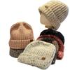 New knitted wool hats for men and women, warm and cold-proof in autumn and winter, simple color thread, small standard cold hat