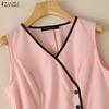 ZANZEA Women Casual V-Neck Summer Sleeveless Vest Tops
