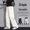 PLAYBOY Men's Casual Loose Straight Leg Drawstring Pants