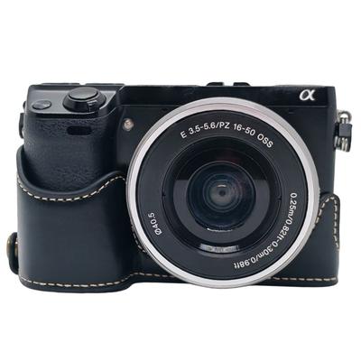 Für Sony NEX-7/NEX-6 PU-Leder Kameratasche Akkuöffnung Design Halbkörperabdeckung mit Handschlaufe