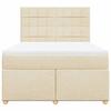 Maison Exclusive - Sommier à lattes de lit avec matelas Crème 160x200 cm Tissu