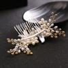 Crystal Pearl Flower Hair Comb Clip Hairpin For Women Bride Rhinestone Bridal Wedding Hair Accessories Jewelry Comb Hairpin Gift