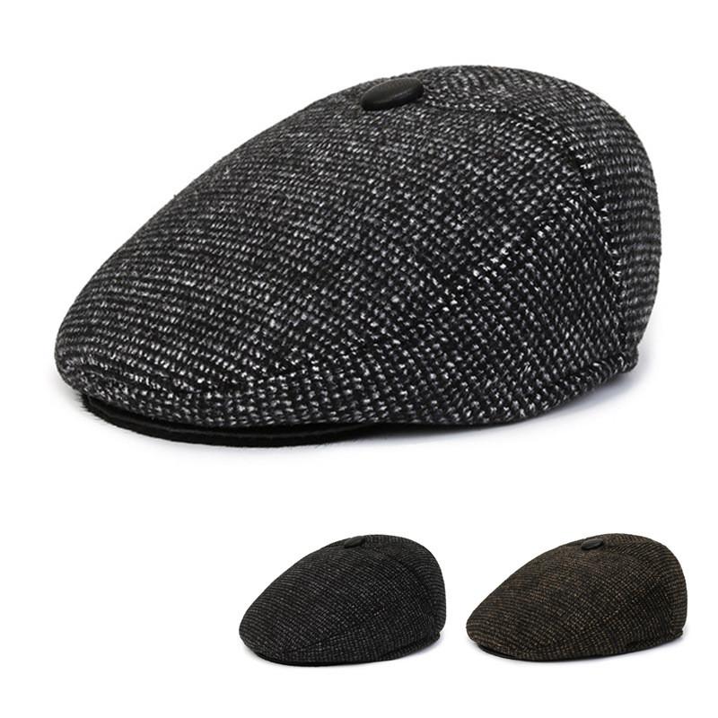 Aged Winter Middle Elderly People Hat Thickened Keep Warm Retro Shade Breathable
