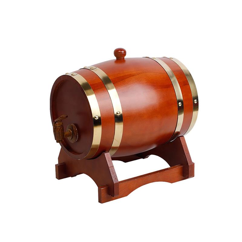 UNTIOR 1.5/3L Wood Wine Barrel Oak Beer Brewing Equipment Rum Pot Whisky Wine Bar Tools Wedding Decoration Home Brew Beer Tools