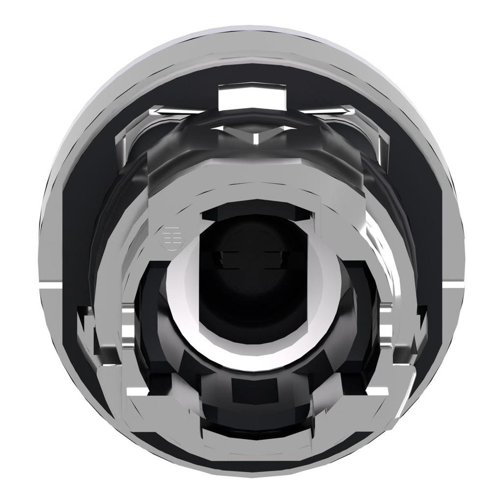 Blue Metal Harmony Flat Pushbutton Head with Spring Return, LED