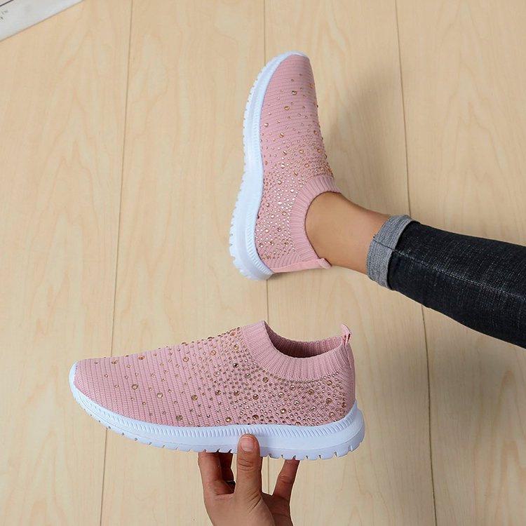 Chaussures de course en maille et strass pour femmes (2024): Tendance, respirant et confortable pour les loisirs actifs