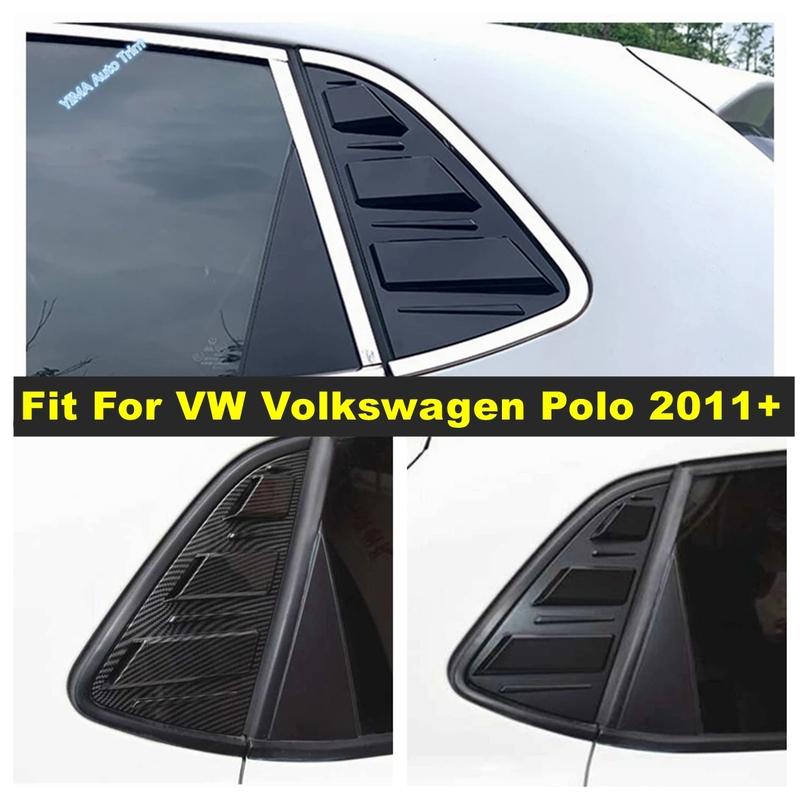 Rear Quarter Window Blinds Side Tuyere Louvers Cover Trim For VW Volkswagen Polo 2011 2012 2013 - 2018 Decoration Accessories