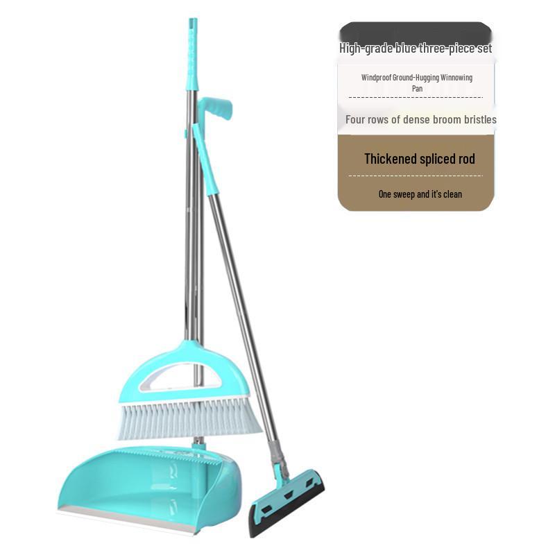 Household Broom & Dustpan Set with Non-Stick Hair Wiper Broom Only