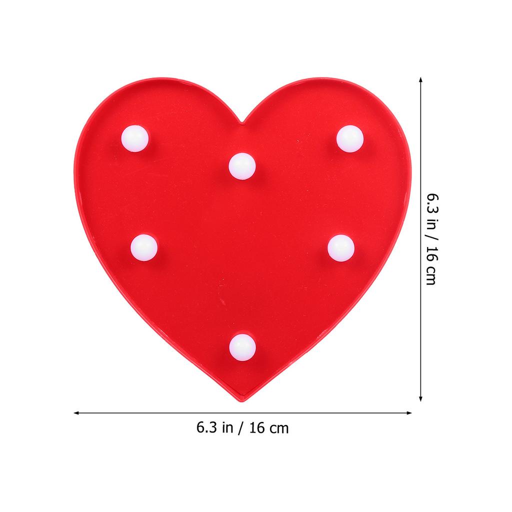 LED Heart Shaped Light Romantic Home Decor Wedding Prop Party Decoration Heart Shape Night Lamp Desktop Ornament Reusable