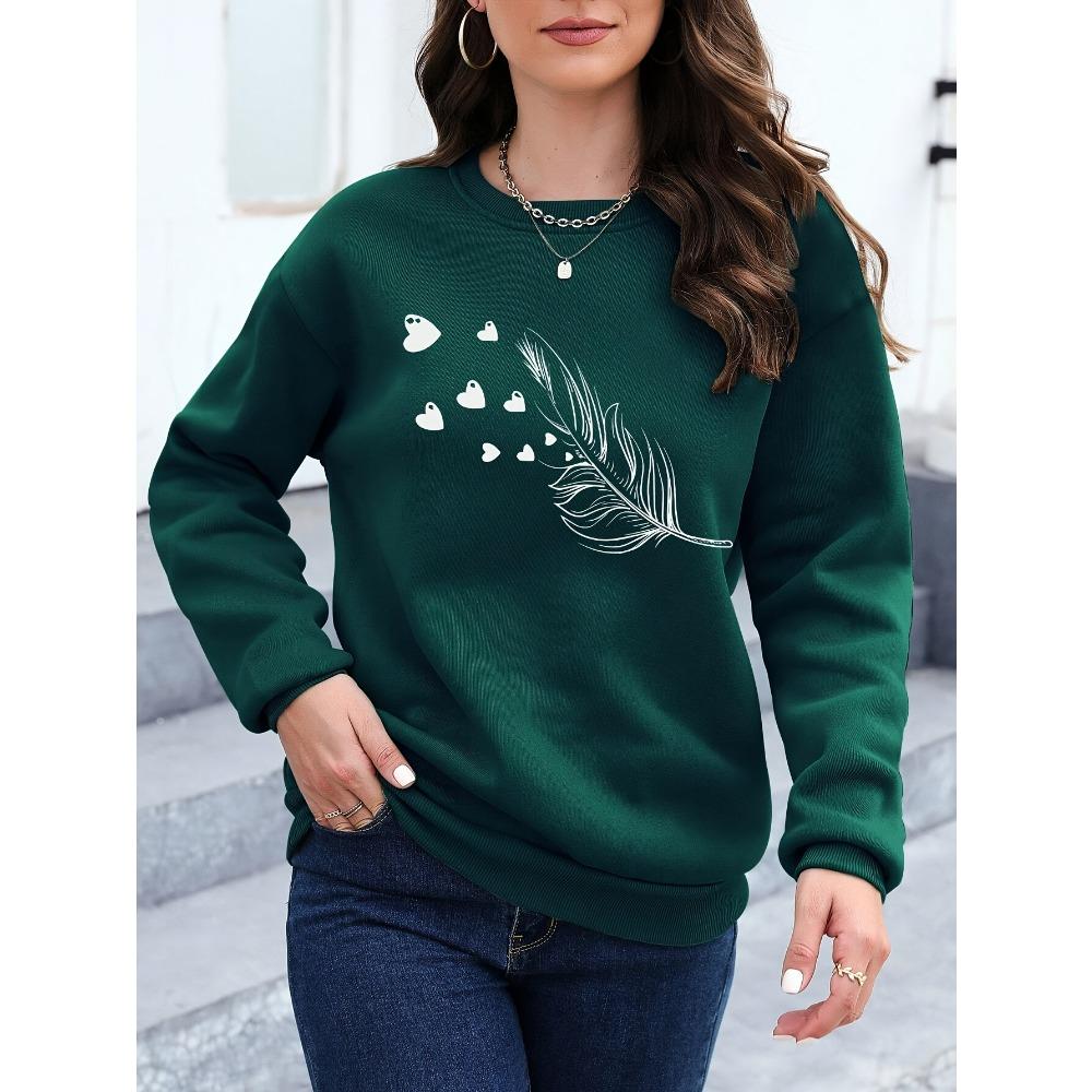 Loose Sweatshirt Casual Long Sleeve Women Autumn and Winter Comfortable Pullover Crewneck Loose Female Clothes