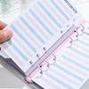 A5 A6 Transparent PVC Loose-Leaf Notebook Cover Folder 6 Ring Binder Pockets Journal Planner Storage File School Stationery