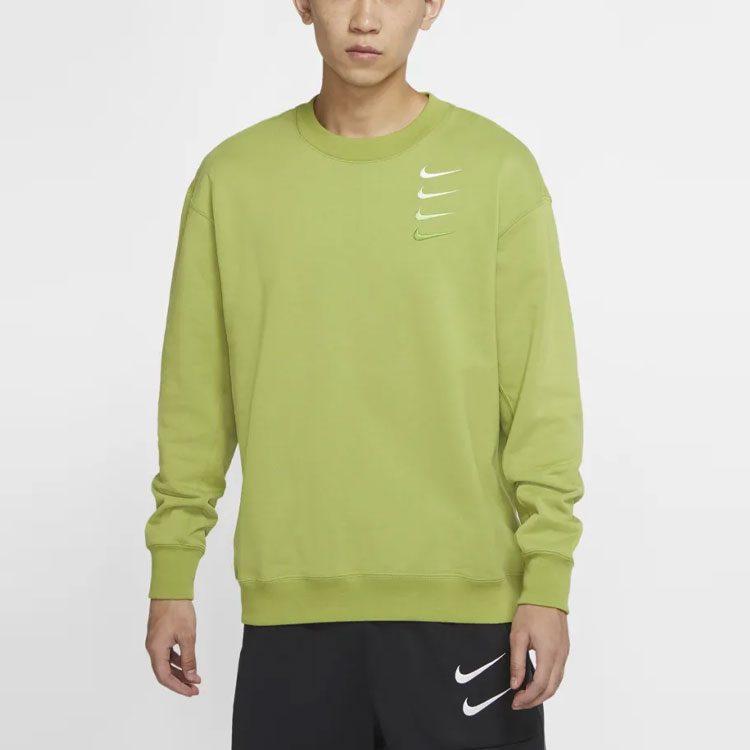 Nike Sweatshirts Men's Pear Green Crew Neck Moderate Regular DB9408-310