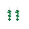 Ireland St. Patrick'S Day Earrings, Green Lucky Flower Acrylic Earrings