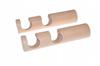 Doppel-Holzhalterung für eine moderne Gardinenstange, Durchmesser 28 mm, Buche, 2 Stück.