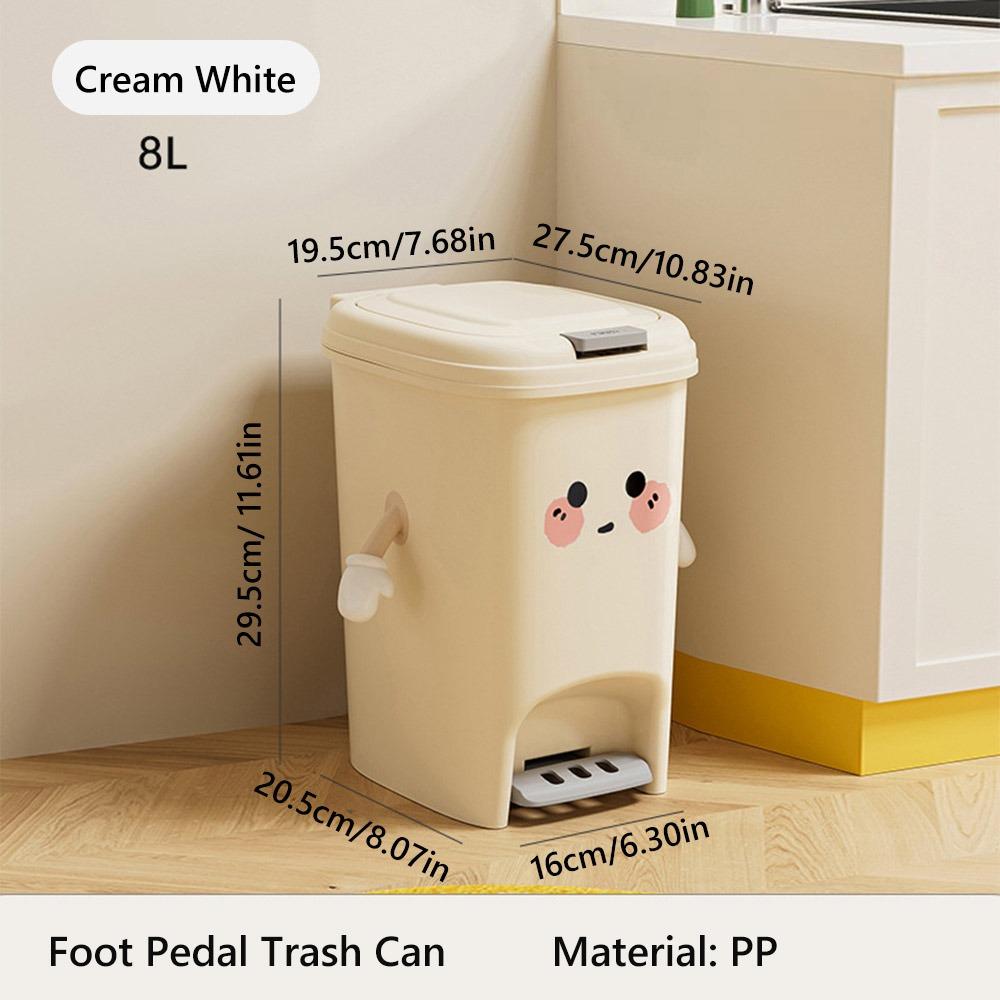with Lid Trash Can 8/10/15/20L Waste Bin Waterproof Refuse Bin Kitchen