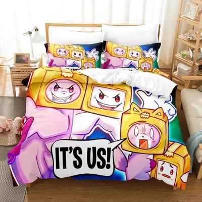 3D Print  Lanky-box Foxy Boxy Comfortable Duvet Quilt Cover Pillowcase Bedding Set Children Bedroom Decoration Home Textile