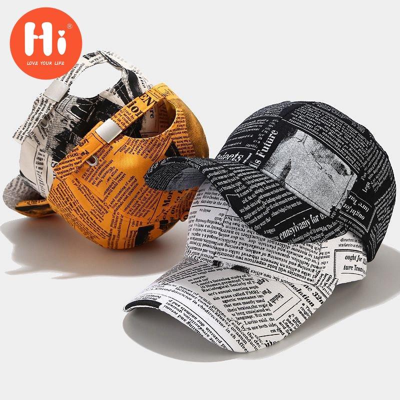 

Кепка унисекс с газетным дизайном, повседневная бейсболка с принтом граффити, регулируемые шапки для женщин и мужчин, уличная шляпа в стиле хип-хоп