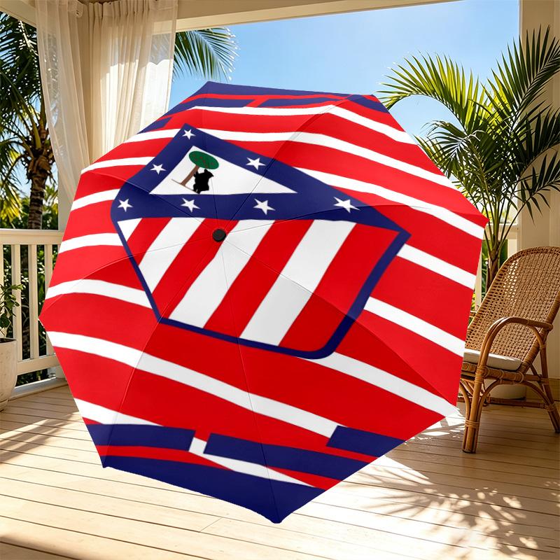football club Print Automatic Open Close Umbrella, Portable Foldable Umbrella, for Outdoor Commute Camping Trip, Ideal Birthday Gift