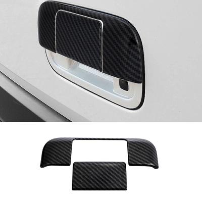 Pararect Back Door Handle Carbon Fiber for Suzuki Hustler and MR92S Cover, Dress-Up, Easy-Apply Look, Glossy, MR31S, MR41S, MR52S,
