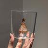 Christmas Tree Glass Wishing 3D Cartoon Animal Shape Cup Borosilicate Glass Single Layer Cup Living Room Guests Juice Cold Drink