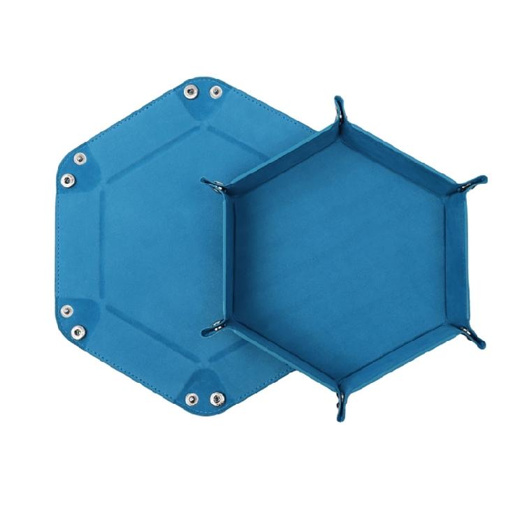 Dices Folding Tray PU Leather Velvets Holder Portable Folding Dices Rolling Tray