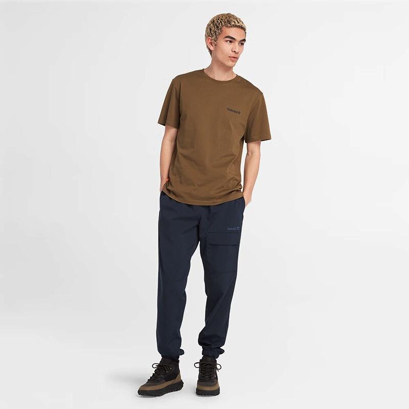 Timberland Solid Color Multi-Pocket Outdoor Water-Resistant Cuffed Casual Pants Men pants Deep-Sapphire-Blue A6M59-433