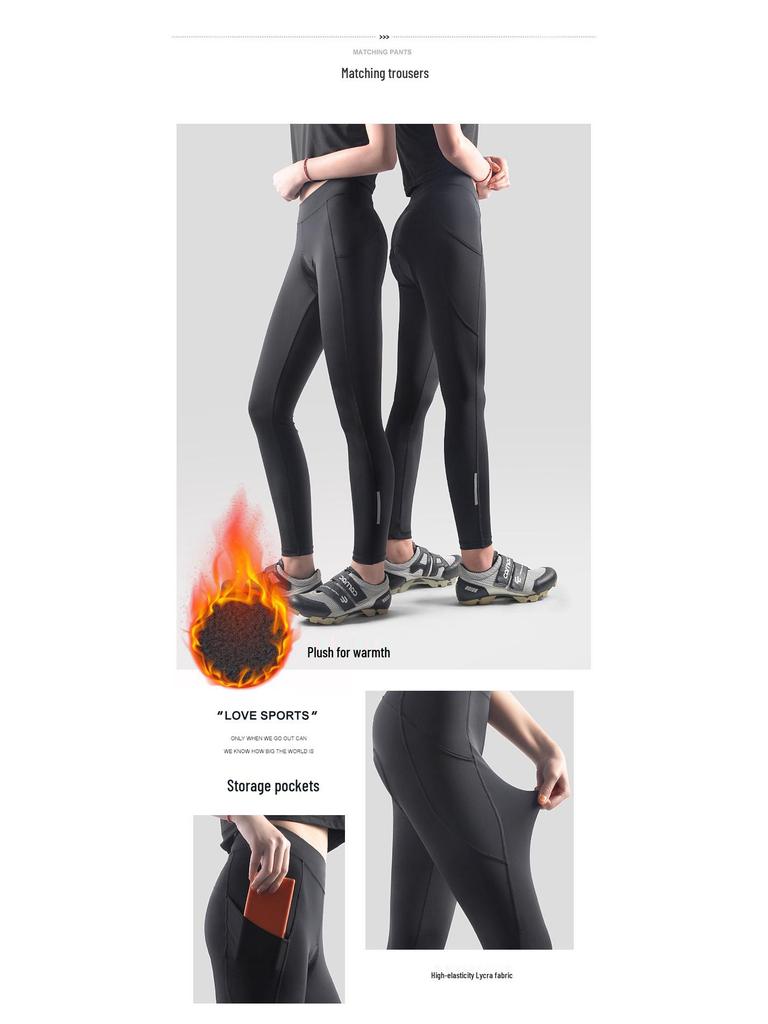 Damen Fleece Radanzug - Winterstil Langarm für Mountain- & Rennradfahren
