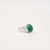 Natural Green Onyx Gemstone 925 Sterling Silver Jewelry Handmade Pear Shape Ring RR-46-9
