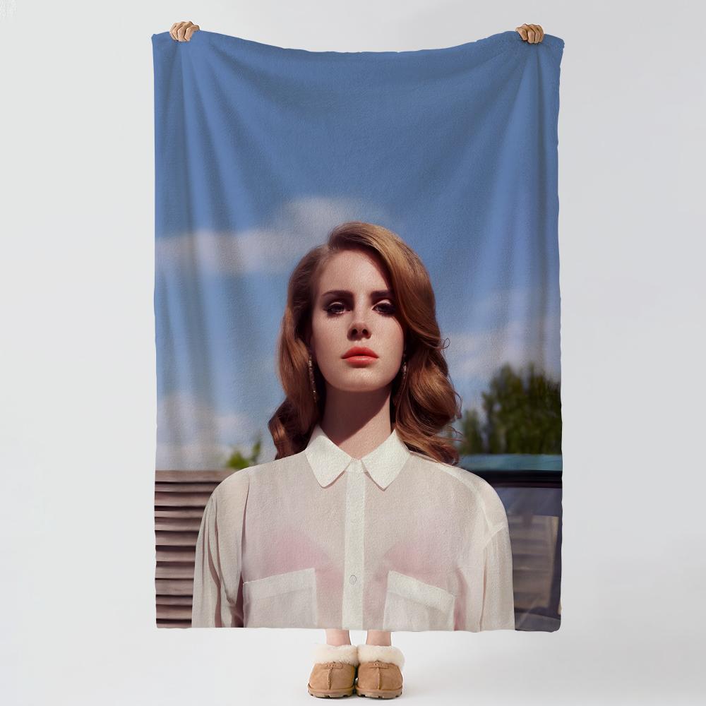 Music LLana DDel RRey Throw Soft Warm Flannel Blanket Multiuse Throw for Bed Sofa Office Air Conditioning Nap Blanket