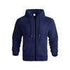 Men Casual Warm Fleece Hooded Zipper Cardigan Sweater Outerwear