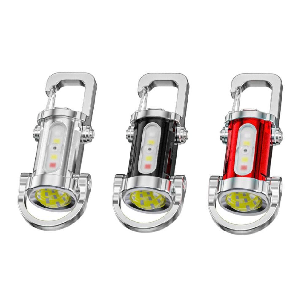 with Red&Blue Light Keychain Flashlights Mini Camping Lantern Durable Work Light  for Outdoor