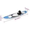 VidaXL Inflatable SUP Board Set Paddleboard Surfboard Paddleboard Outdoor Repair Kit Blue 93385