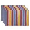 Stylish Table Mats Waterproof Heat Resistant Dining Placemat Checkered Striped Geometric Pattern Home Kitchen Dinner Party Decor
