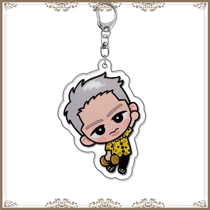 Korean Pop Stars Plastic Keychain Cute Q Type Cartoon Idols Baji Bag Tag Decorative Keyrings Trendy Gift