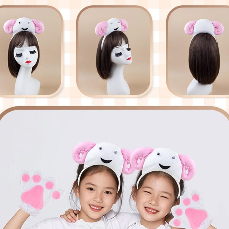 Sheep Costume Set Sheep Ear Headbands Tail Bows Tutus Skirt Animal Cosplay Costume for Halloween Christmas Party