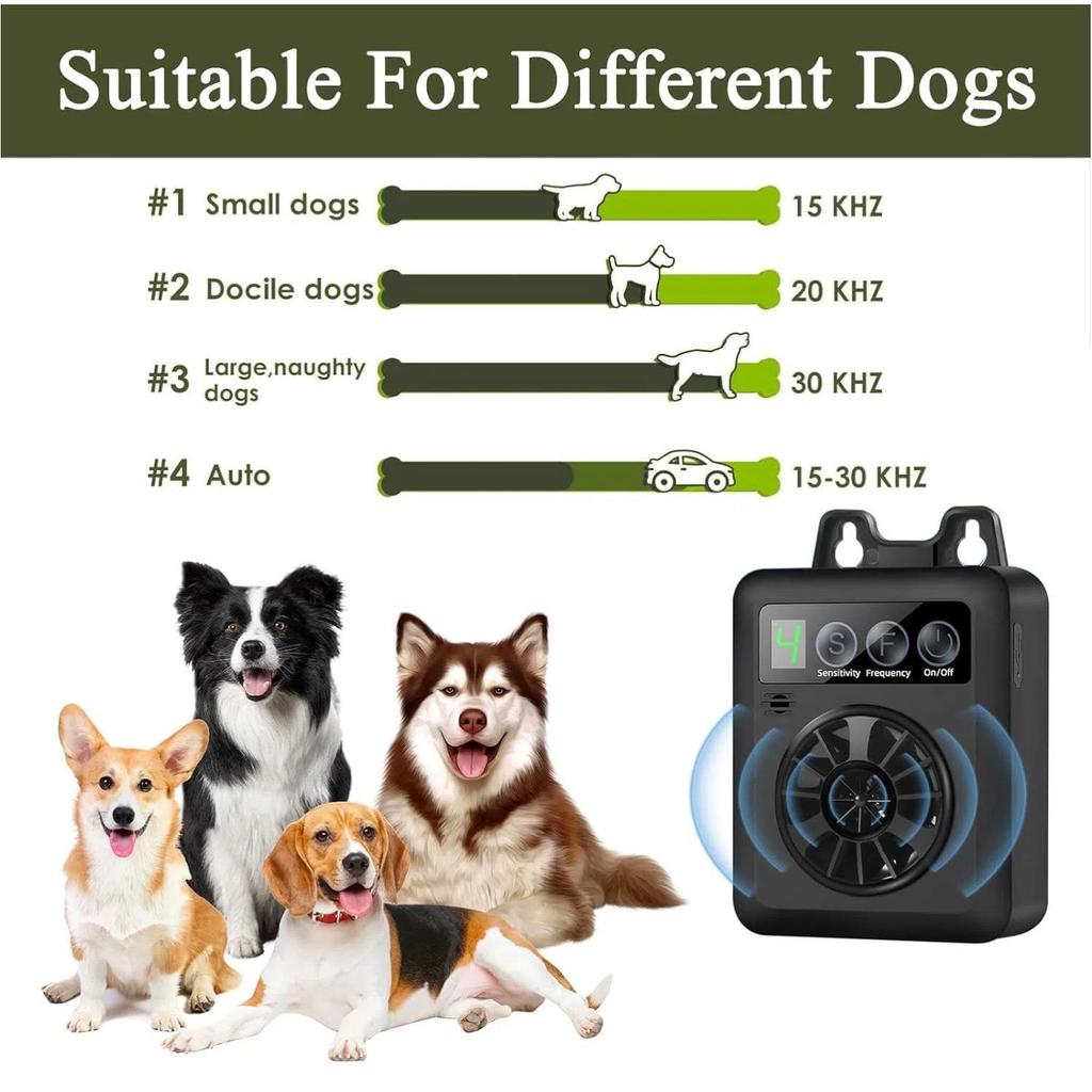 Cross-Border Ultrasonic Anti-Bark Dog Training Tool - Portable, Multifunctional, Noise-Reducing Pet Repellent.