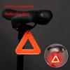 Bike Reflective Triangle Safety Warning Sign Lightweight Durable Hanging Tag with Steel Ring for Outdoor Cyclists