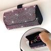 Bling Sun Visor Glasses Case Luxury Sunglasses Storage Box Car Eyeglasses Holder  for Women
