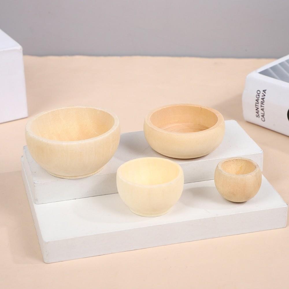 DIY Small Wooden Bowls Mini Unfinished Wooden Bowls New Unpainted Wood Bowls  Painting