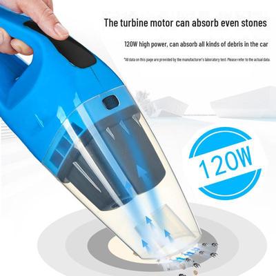 120W High Power Car Vacuum Cleaner: Wet/Dry Dual Purpose Handheld Vacuum with Strong Suction