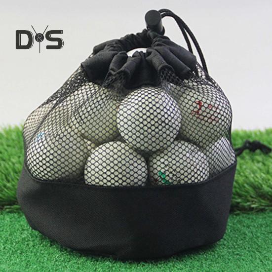 1/2 bucăți geantă pentru minge de golf, plasă de nailon, geantă de depozitare pentru minge de golf cu cordon, pungă pentru tricouri de golf, organizator pentru accesorii de golf, suport pentru minge