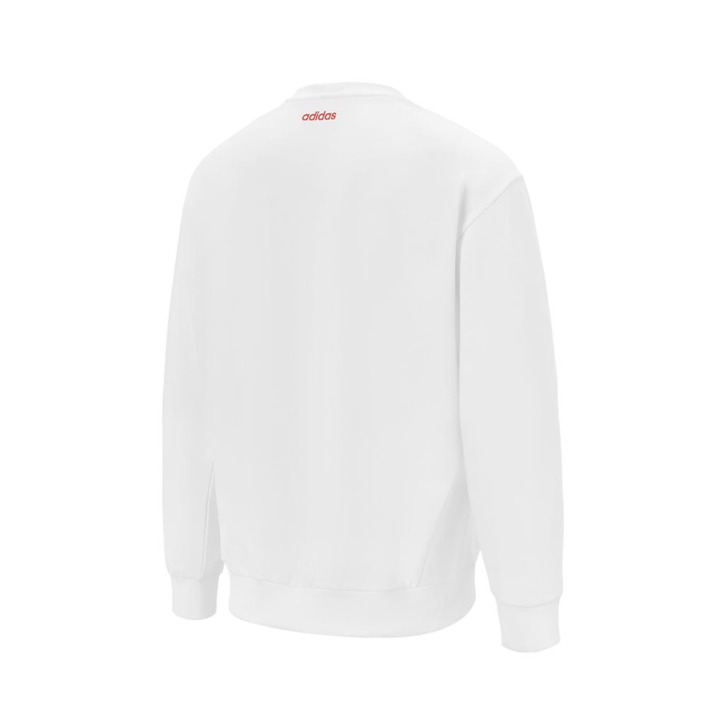 adidas Sweatshirts Men's White Crew Neck Moderate Regular KA1499